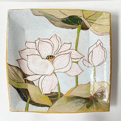 Lotus Flower Square Dish TWS