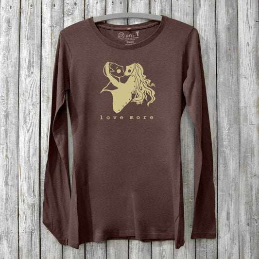 Love More, Long Sleeve T-shirt for Women Uni-T