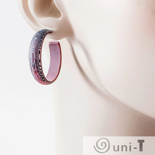 Lucite Hoop Earrings - Vintage Finish Lisa Trachtman