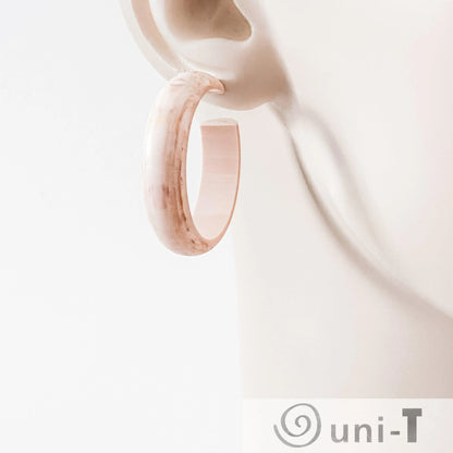 Lucite Hoop Earrings - Vintage Finish Lisa Trachtman