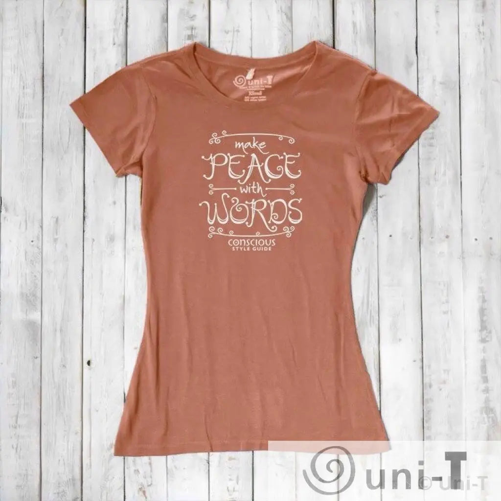 Make Peace With Words: Soft Fitted T-shirt (Choose Color) Conscious Style Guide
