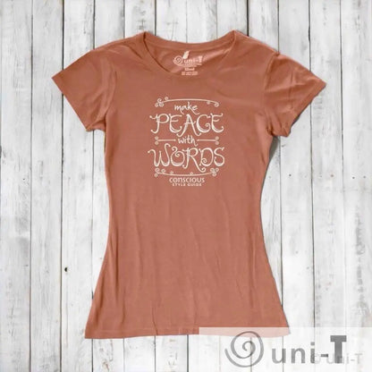 Make Peace With Words: Soft Fitted T-shirt (Choose Color) Conscious Style Guide