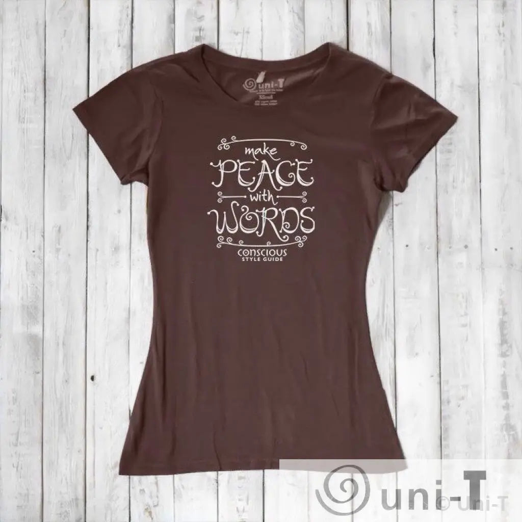 Make Peace With Words: Soft Fitted T-shirt (Choose Color) Conscious Style Guide