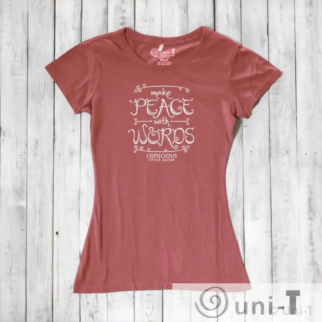 Make Peace With Words: Soft Fitted T-shirt (Choose Color) Conscious Style Guide