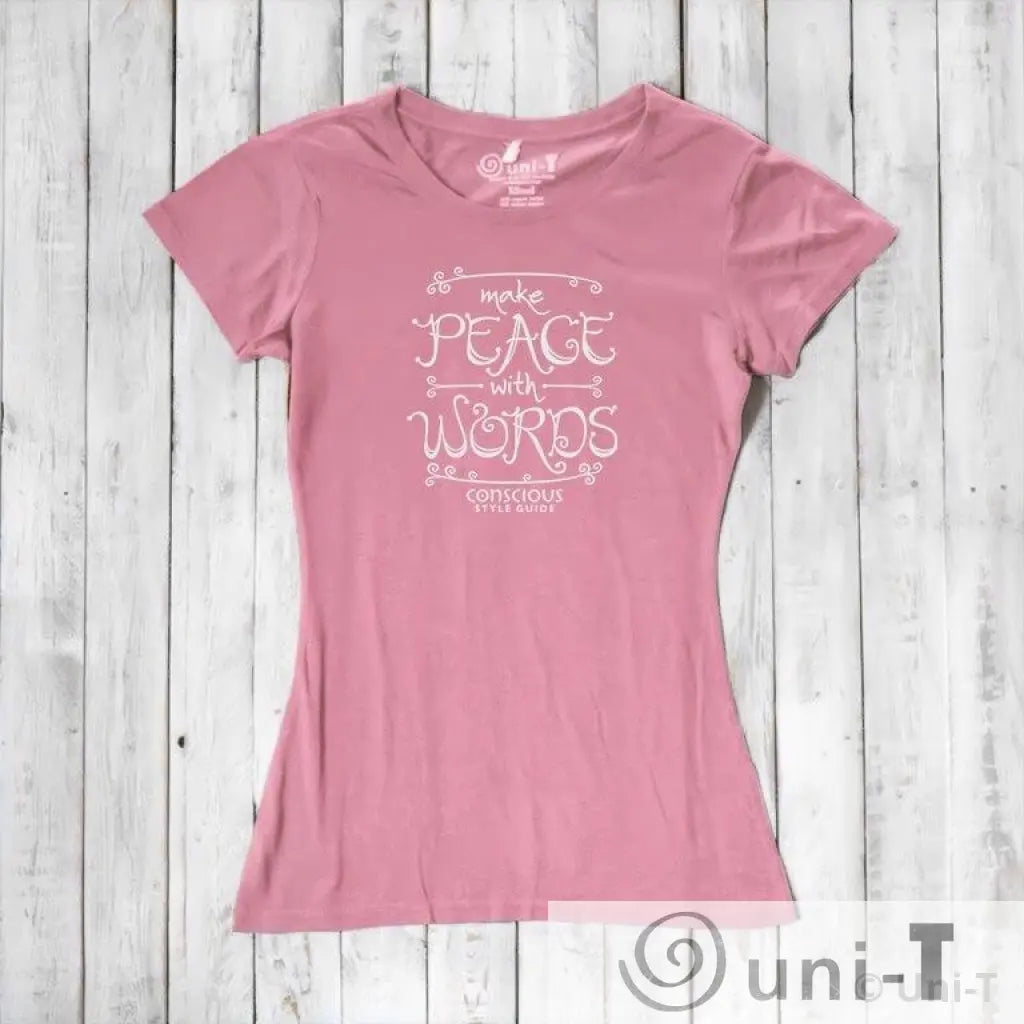 Make Peace With Words: Soft Fitted T-shirt (Choose Color) Conscious Style Guide