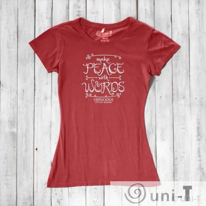 Make Peace With Words: Soft Fitted T-shirt (Choose Color) Conscious Style Guide