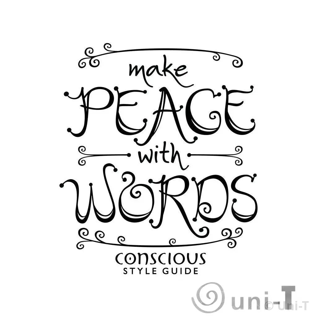 Make Peace With Words: Soft Fitted T-shirt (Choose Color) Conscious Style Guide