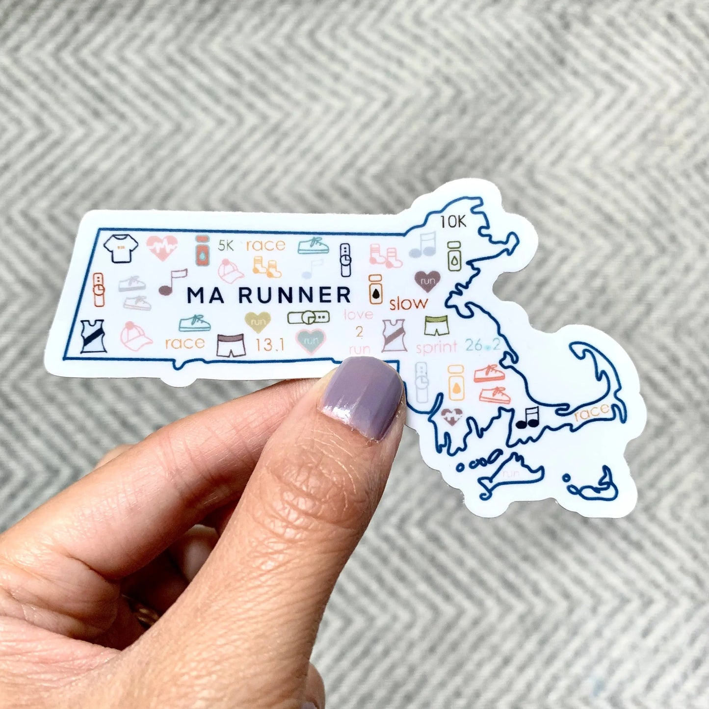 Massachusetts runner sticker Pen and Paces