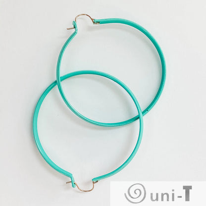 Medium Mod Enamel Hoop Earrings Lisa Trachtman