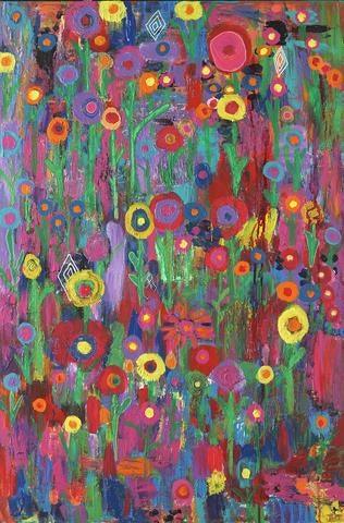 Colorful Floral Giclee Print, Original wall art, Home decor, Interior design art, Colorful Art, Happy art 10x8 Uni-T