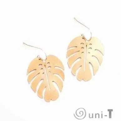 Monstera Leaf Earrings Pauline Stanley Studio