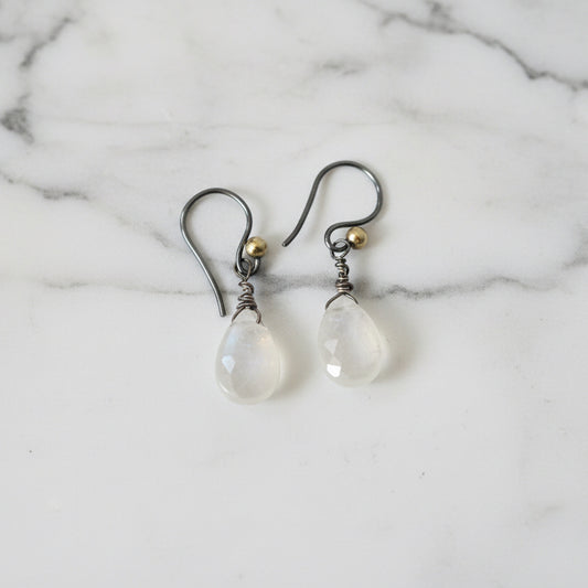 Moonstone Gold and Silver Earrings Janine Gerade