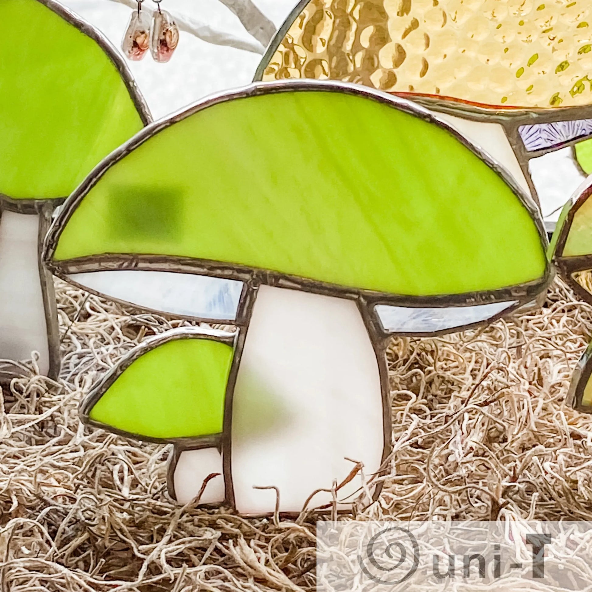 Mushroom Duo on Stick for Planter Sarah Alessandro