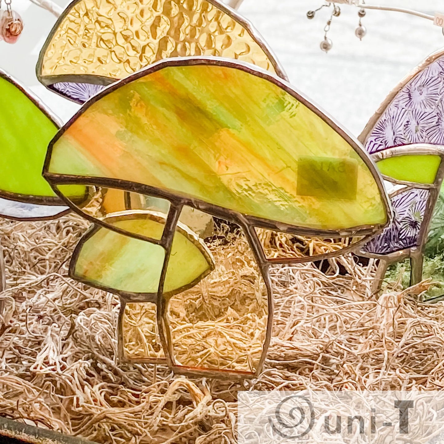 Mushroom Duo on Stick for Planter Sarah Alessandro