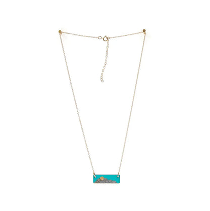 Necklace - Waves Teal Treeline and Tide
