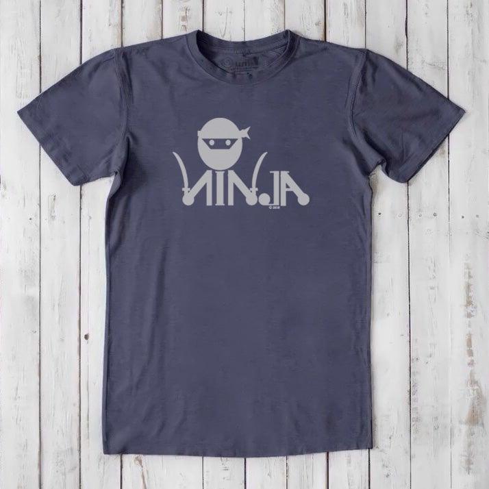 Ninja T-shirts | Men's Funny Graphic Tee | Eco-Friendly Clothing Navy / S
