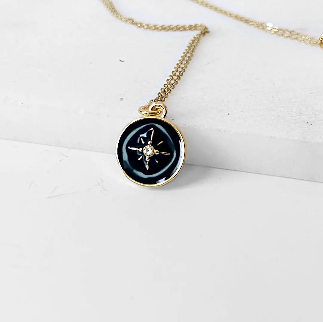 North Star Enamel Necklace Celestial Lisa Trachtman