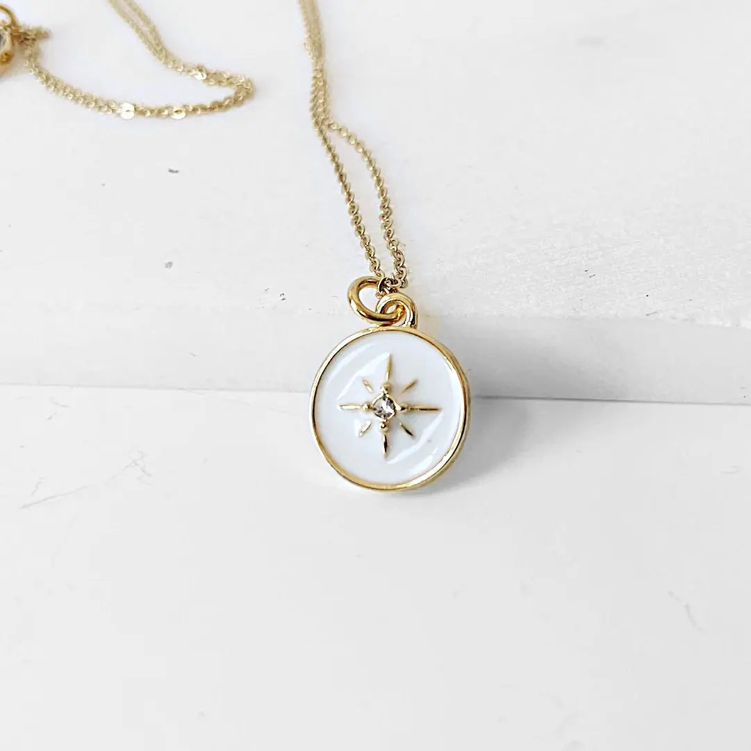 North Star Enamel Necklace Celestial Lisa Trachtman