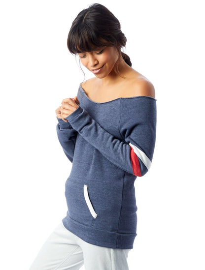 Off-Shoulder Slouchy Sweatshirt - Misfit is the Best Fit Uni-T