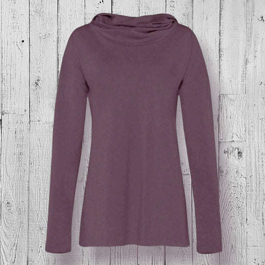 Organic Cotton Cowl Neck Yoga Hoodie, Made in USA Uni-T
