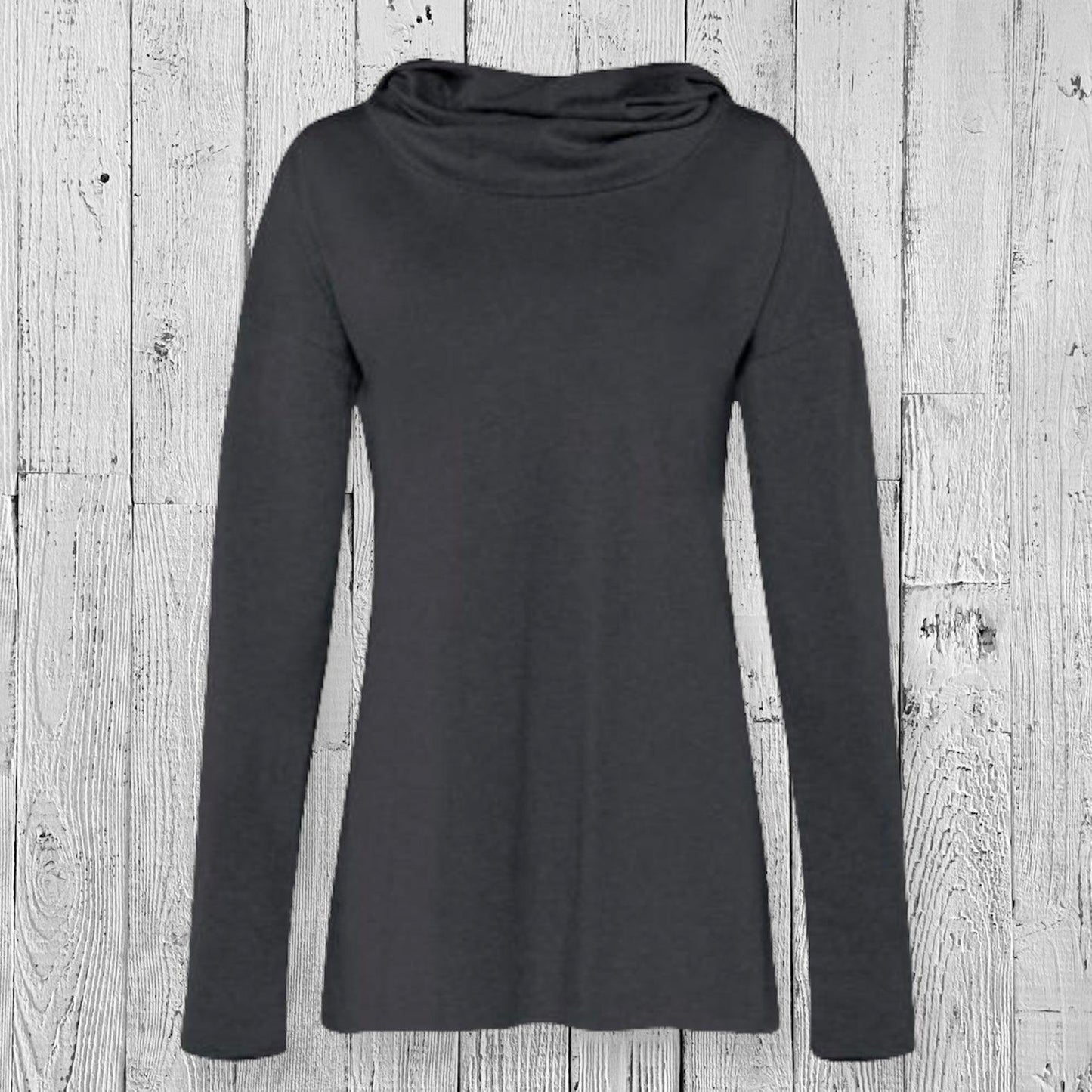 Organic Cotton Cowl Neck Yoga Hoodie, Made in USA Uni-T