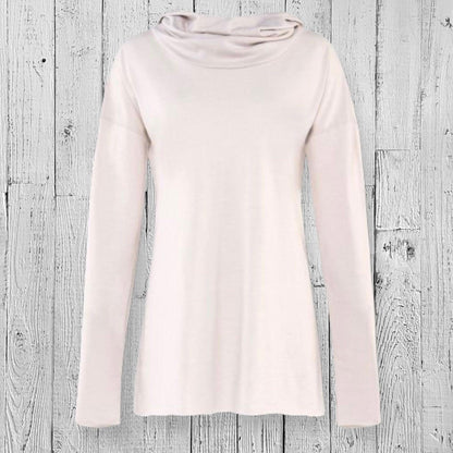 Organic Cotton Cowl Neck Yoga Hoodie, Made in USA Uni-T