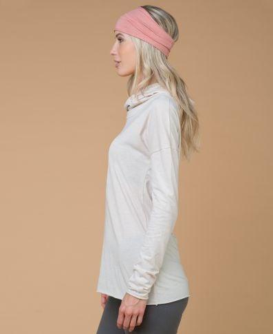 Organic Cotton Cowl Neck Yoga Hoodie, Made in USA Uni-T