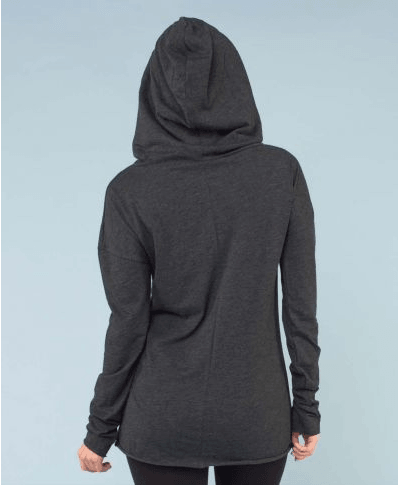 Organic Cotton Cowl Neck Yoga Hoodie, Made in USA Uni-T