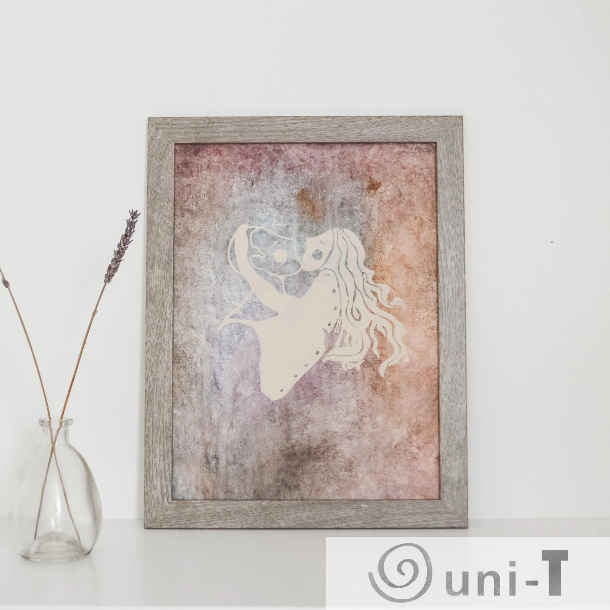 Original Framed Lovers Painting 9X12 Eujin Kim Neilan