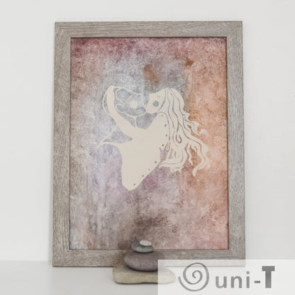 Original Framed Lovers Painting 9X12 Eujin Kim Neilan