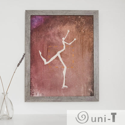 Original Framed Painting 11 X 14 - Dancing Outside the Box Eujin Kim Neilan