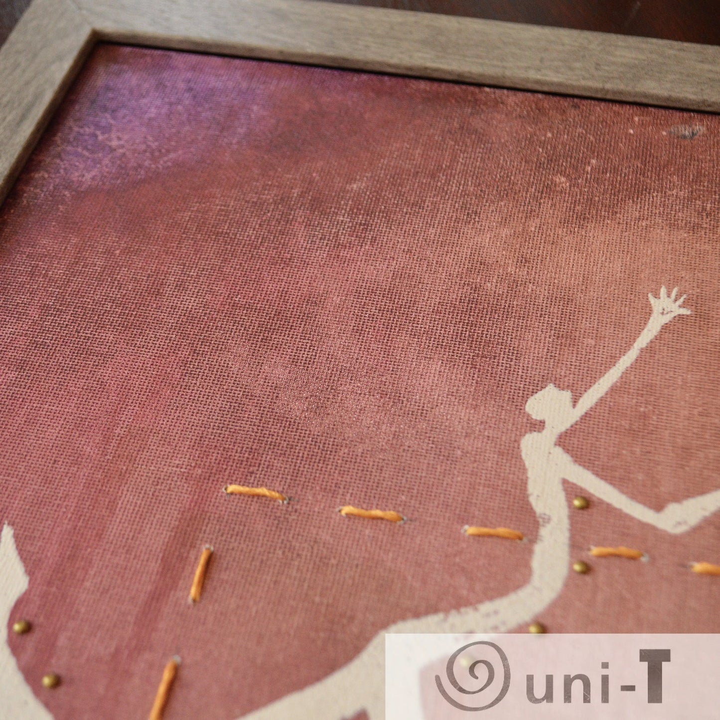 Original Framed Painting 11 X 14 - Dancing Outside the Box Eujin Kim Neilan