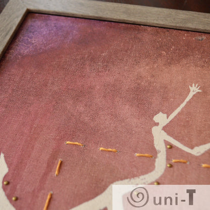 Original Framed Painting 11 X 14 - Dancing Outside the Box Eujin Kim Neilan