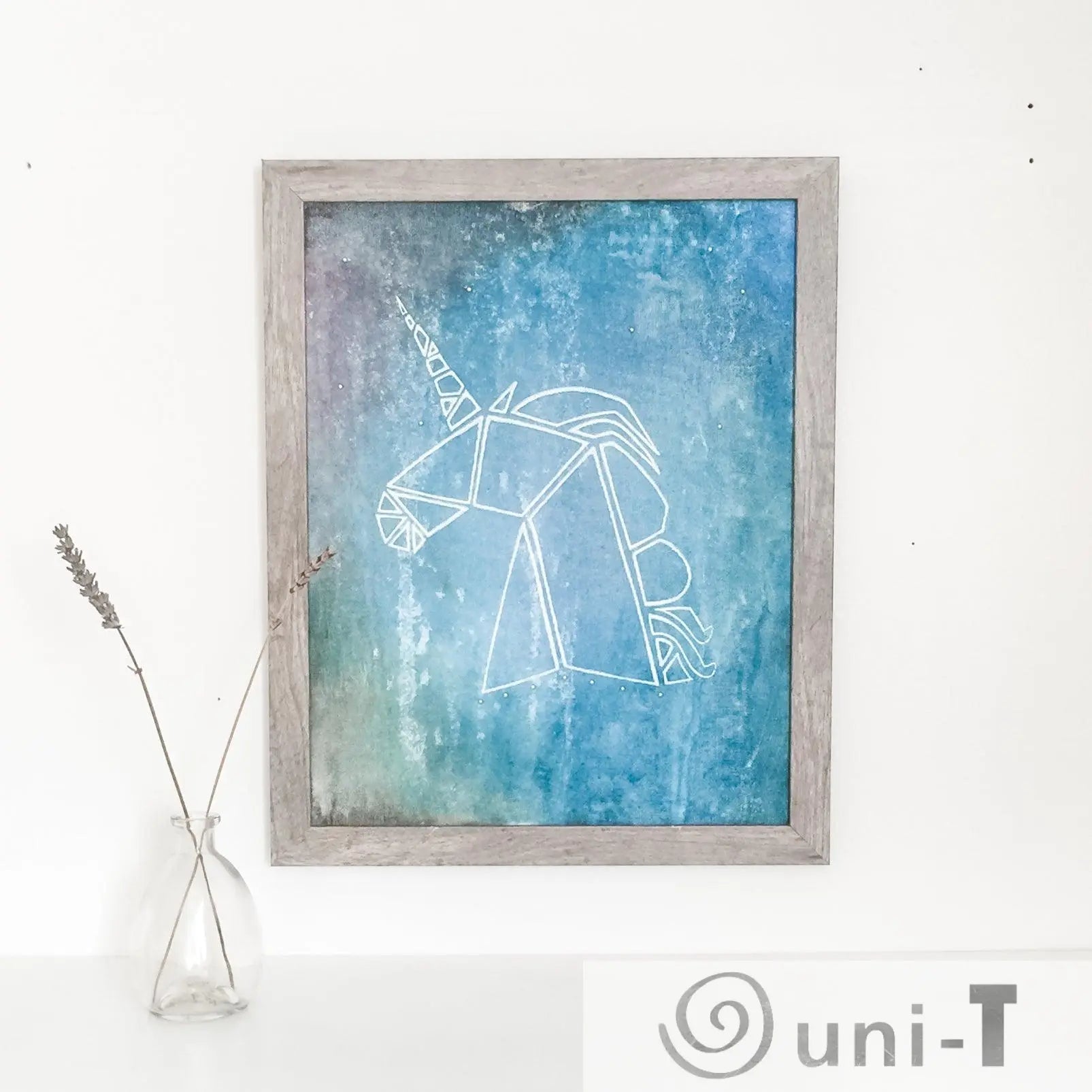 Original Framed Unicorn Painting 11 X 14 Eujin Kim Neilan