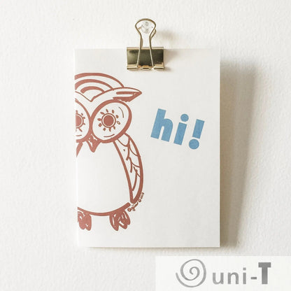 Owl Greeting Card Uni-T