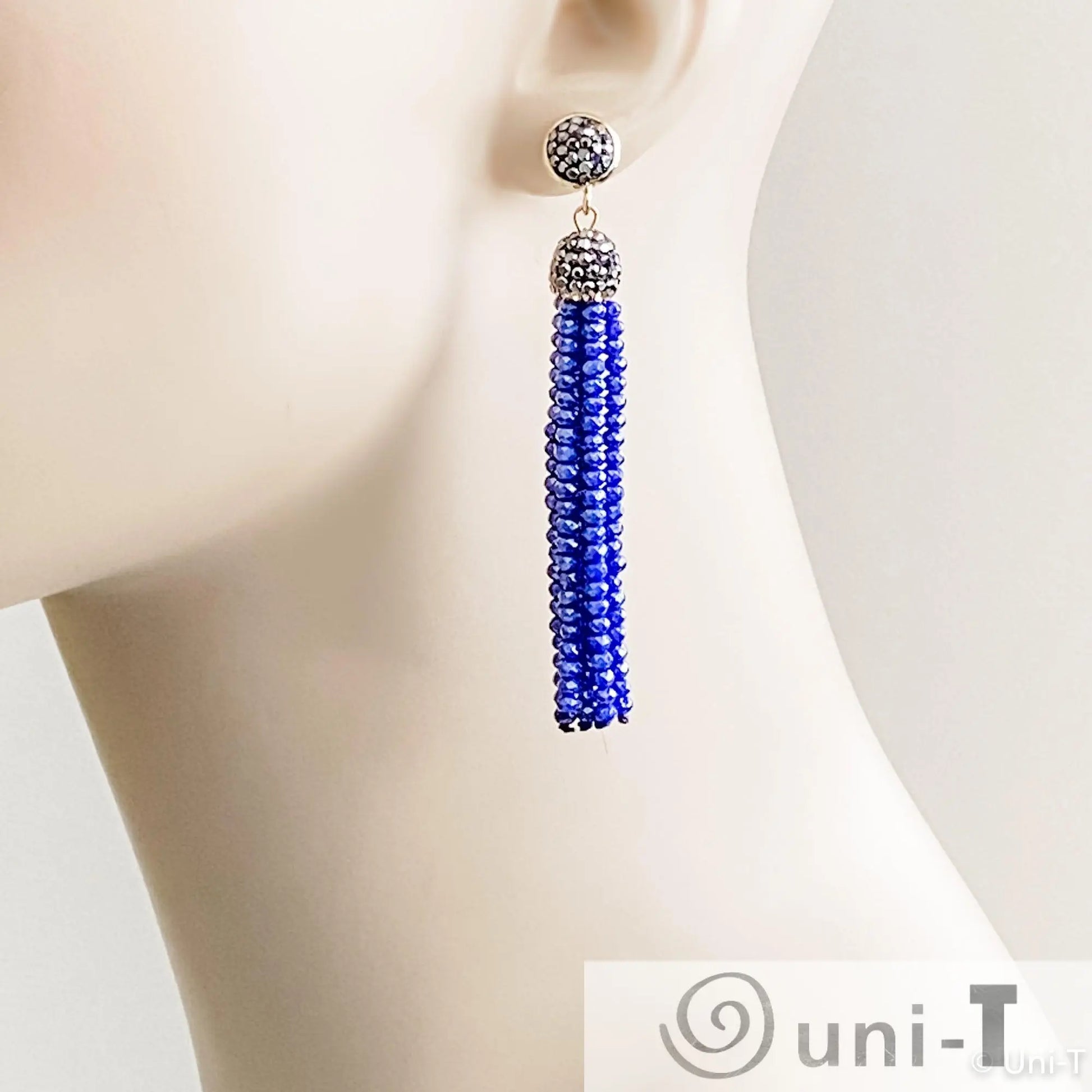 Pave Crystal Tassel Stud Earrings Lisa Trachtman