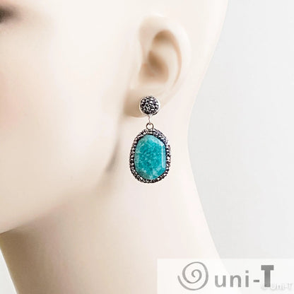 Pave & Agate Stud Earrings Lisa Trachtman