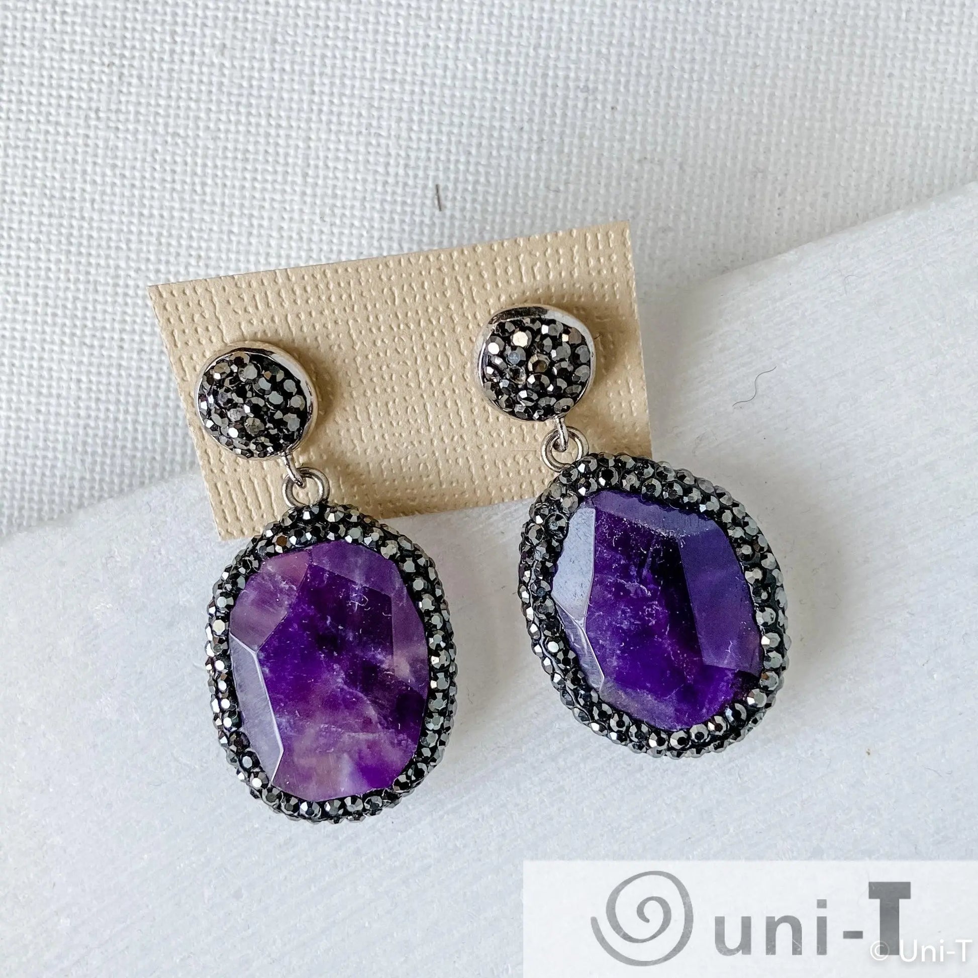 Pave & Agate Stud Earrings Lisa Trachtman