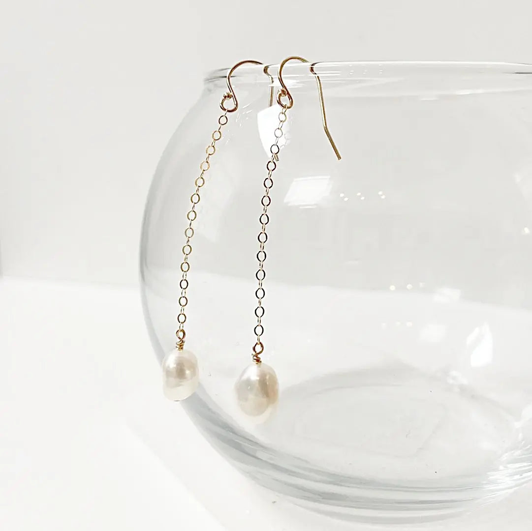 Pearl Drop Earrings and Necklace Nicole Goulet