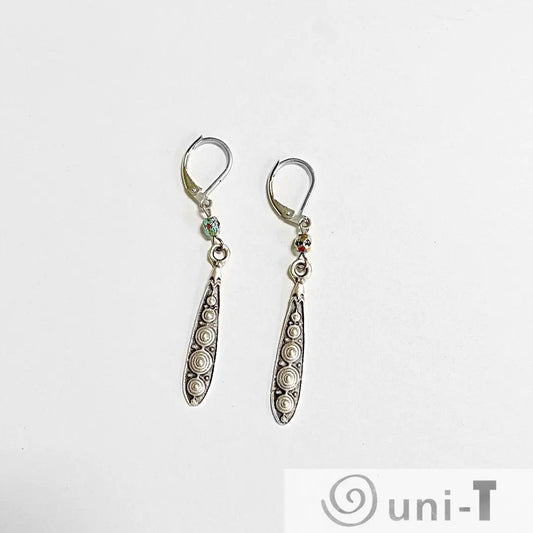 Pewter Charm Earrings with Surgical Steel Ear Wire Kathy James