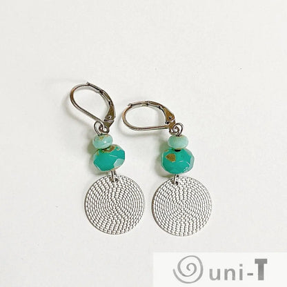 Pewter Charm Earrings with Surgical Steel Ear Wire Kathy James