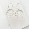 Sterling Silver Hammered Hoop Earrings | Handmade Jewelry Uni-T Earrings
