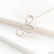 Fine Silver Necklace, Precious Metal Clay Silver with Sterling Silver Chain Uni-T Necklace