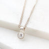 Silver Pendant with Swarovski Cubic Zirconia Necklace, Precious Metal Clay 99% Silver with Sterling Silver Chain - Uni-T