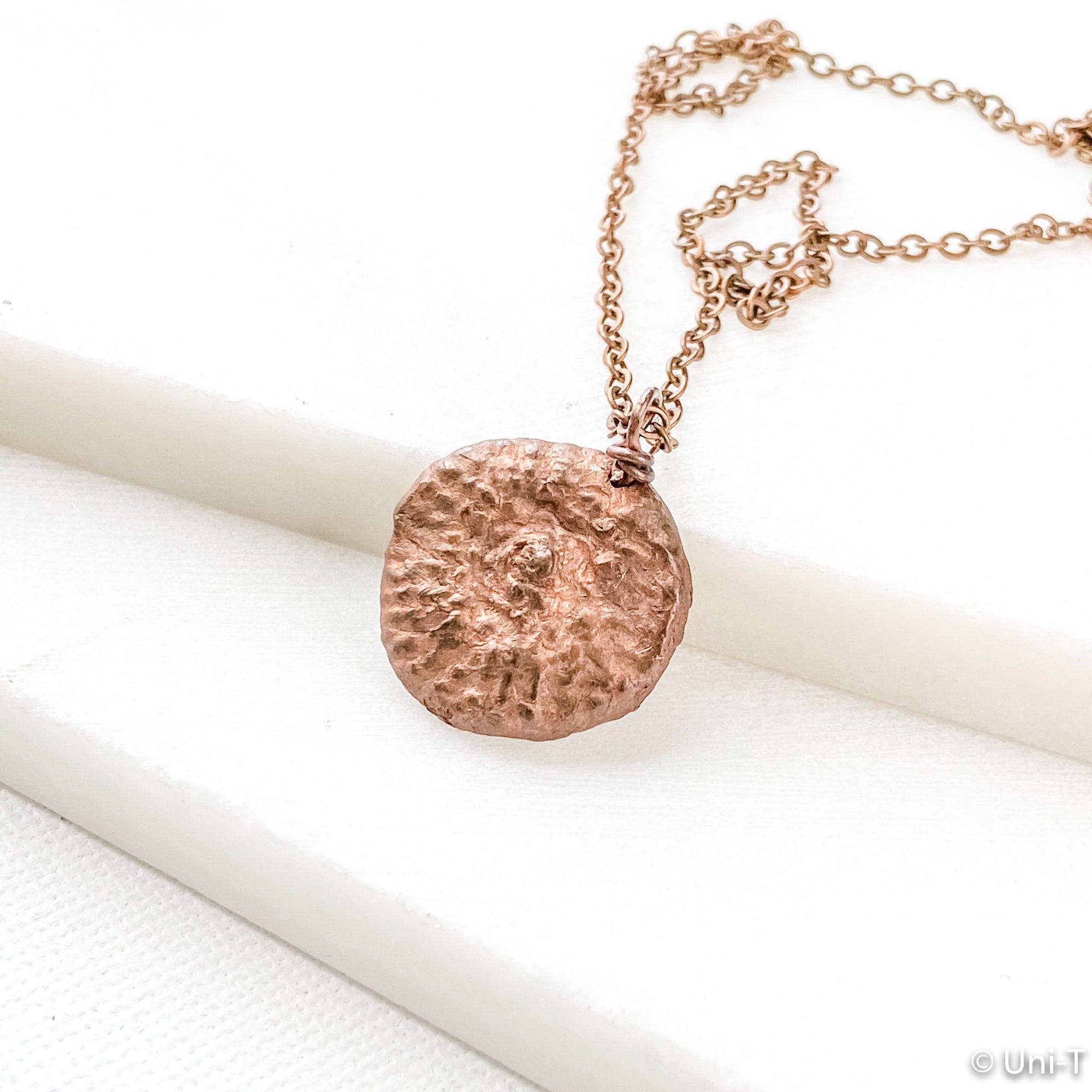 Precious Metal Clay Copper Acorn Top Necklaces Uni-T Necklace
