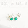 Emerald Stud Earrings, Birthday Gemstone - May Uni-T Earrings