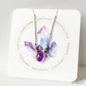 Carded Gemstone on 18&quot; Silk Necklaces Uni-T Necklace