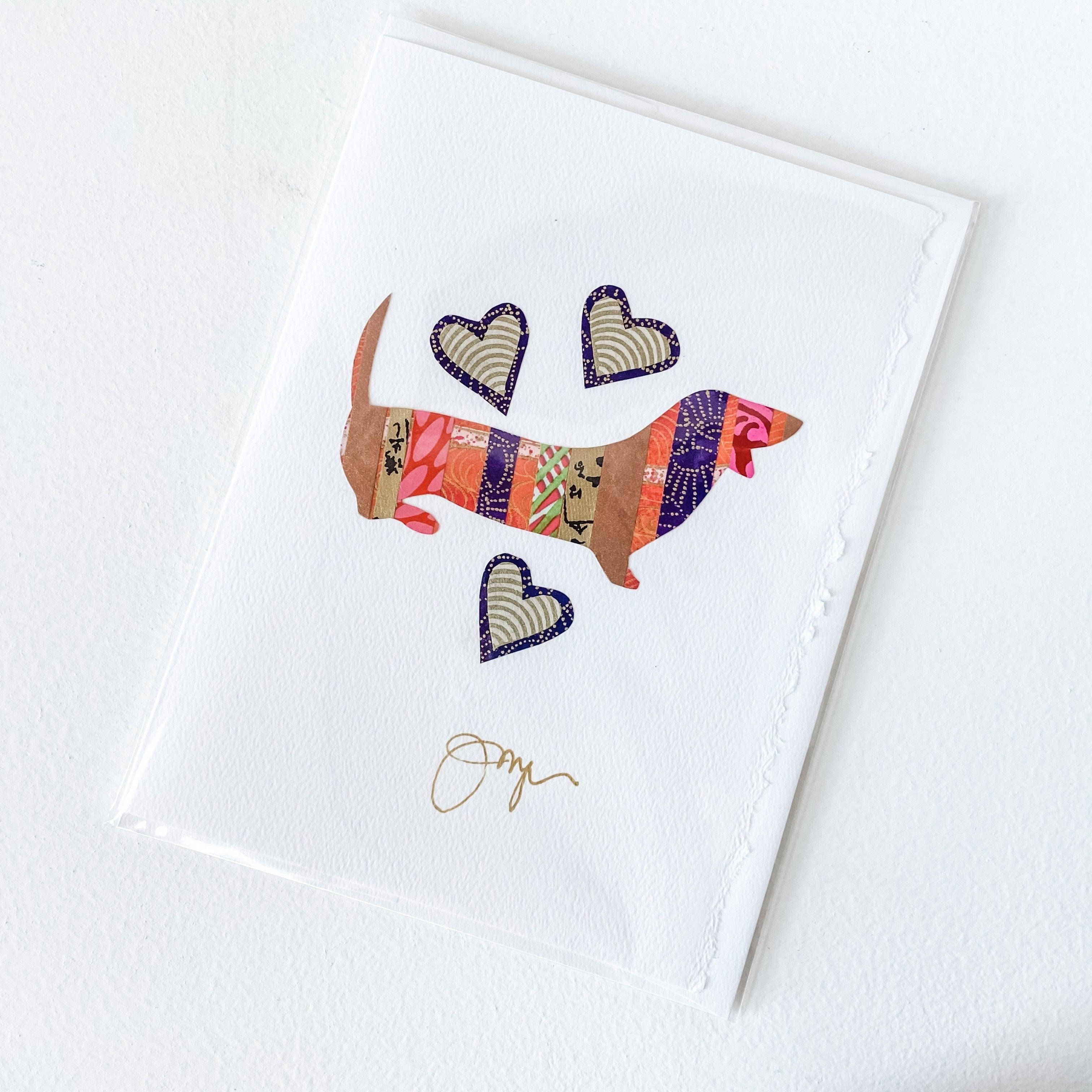Handmade Animals with Heart Cards for Valentines Day Uni-T Cards