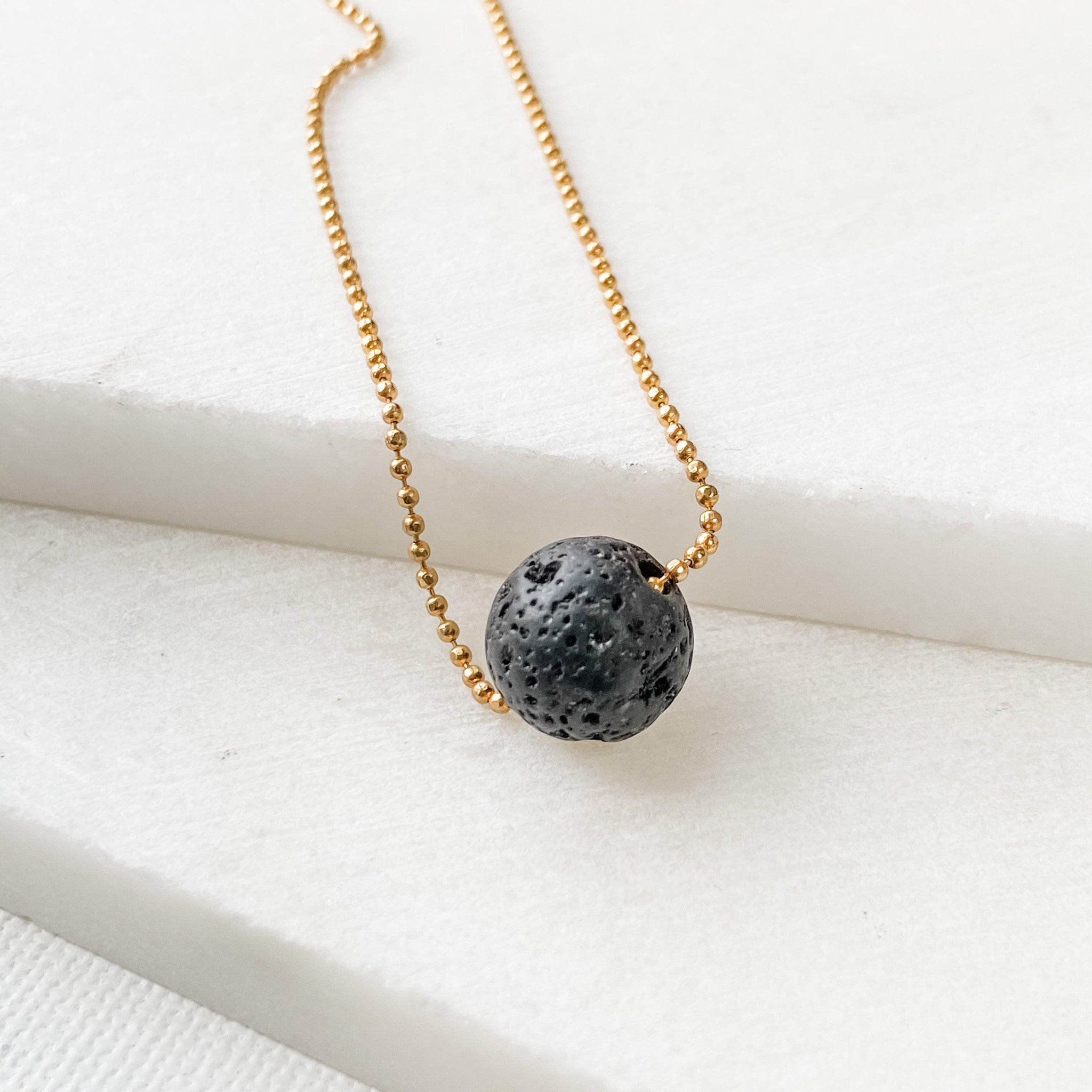 Lava Diffuser, Essential Oil Lava Stone Uni-T Necklace