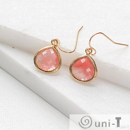 Pink Small Gem Drop Earrings Lisa Trachtman